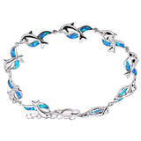 New Summer Style Dolphin Turtle Fire Opal Sea Bracelet (available in red and blue) 