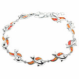New Summer Style Dolphin Turtle Fire Opal Sea Bracelet (available in red and blue) 