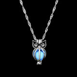 Glowing Owl Luminous Stone Choker Pendant Necklace (3 Colors Available) 