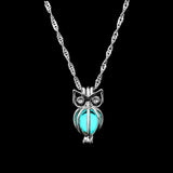 Glowing Owl Luminous Stone Choker Pendant Necklace (3 Colors Available) 