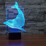 Lovely 3D LED Dolphin Table Lamp - 7 Colours Changeable 