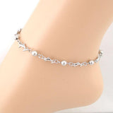 Stylish Matte Beads Dolphin Anklet 