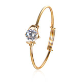 Lovely 18k Gold Plated Austrian Crystal Dolphin Bangle 