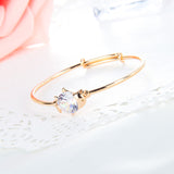 Lovely 18k Gold Plated Austrian Crystal Dolphin Bangle 