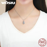 Lovely 925 Sterling Silver Owl Charms CZ Bead Fit Original Bracelet Pendant For Women 