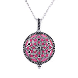 Ancient Silver Owl Antique Retro Magnetic Aromatherapy Perfume Box Necklace - Oil Diffuser Locket Pendant (many designs available) 